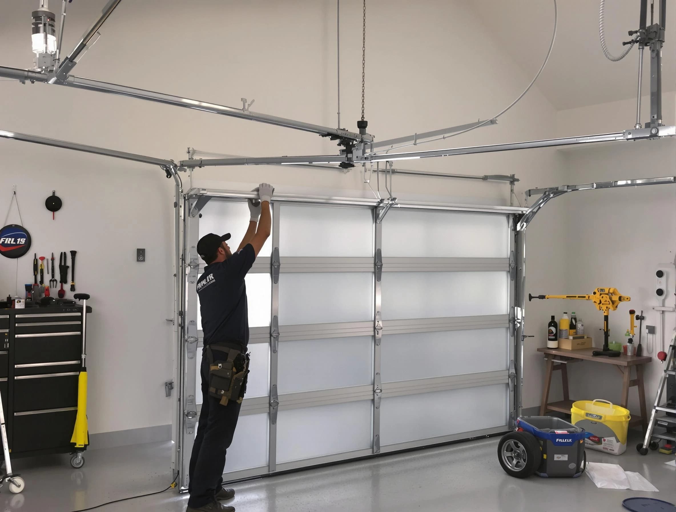 Brookhaven Garage Door Repair certified team performing precision garage door installation in Brookhaven