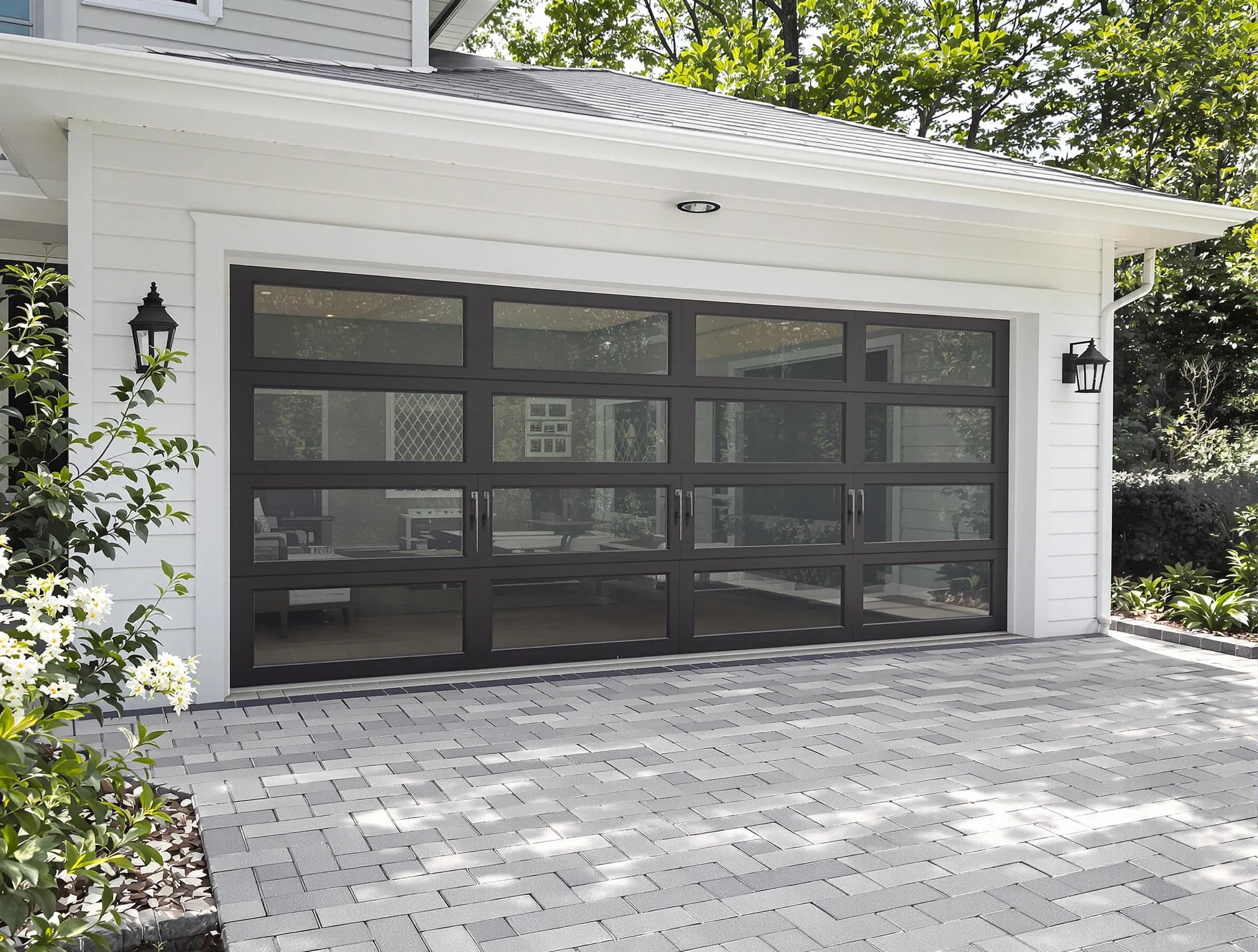 Brookhaven Garage Door Repair design specialist presenting custom garage door options to Brookhaven homeowner