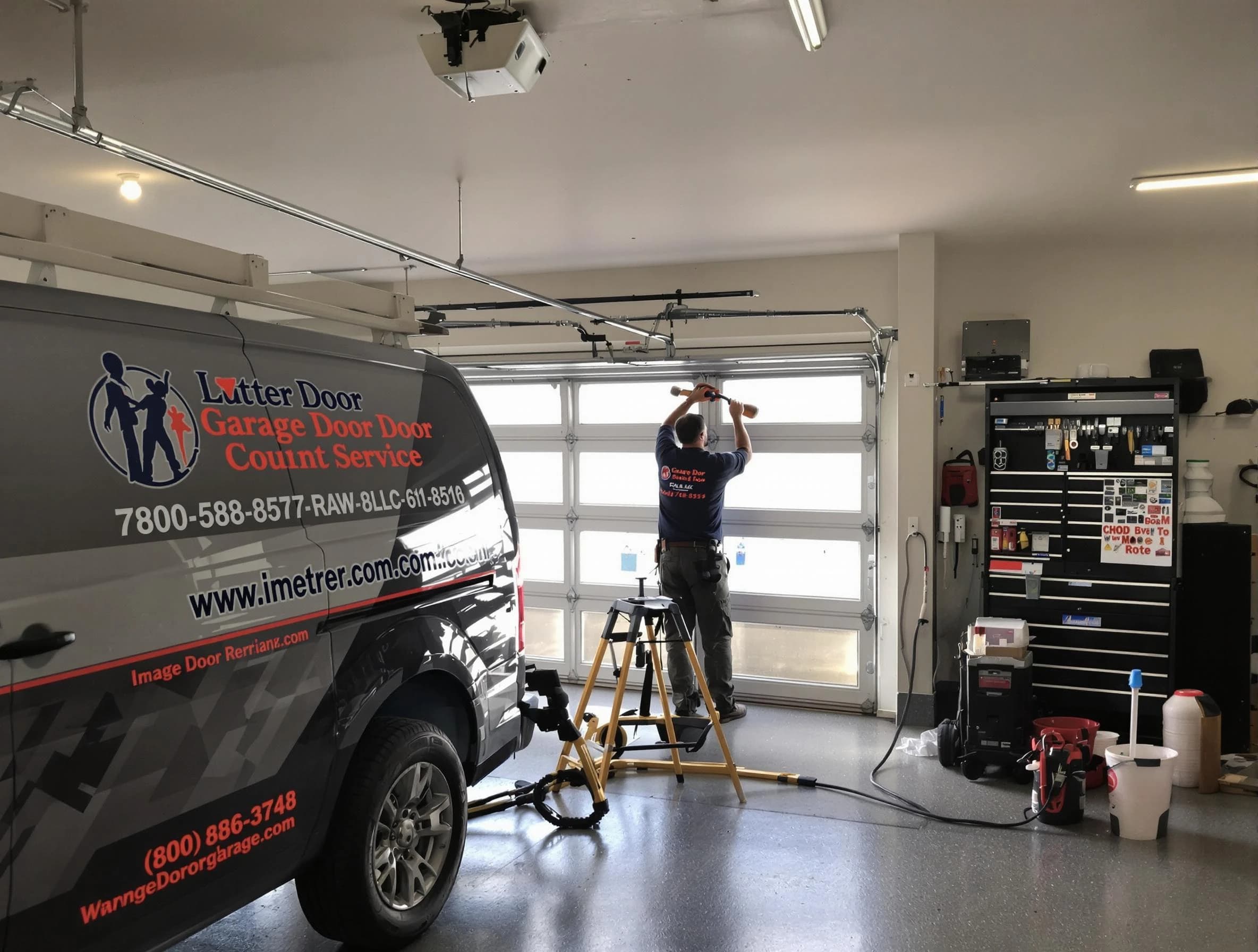 Brookhaven Garage Door Repair rapid response team performing same-day repair in Brookhaven