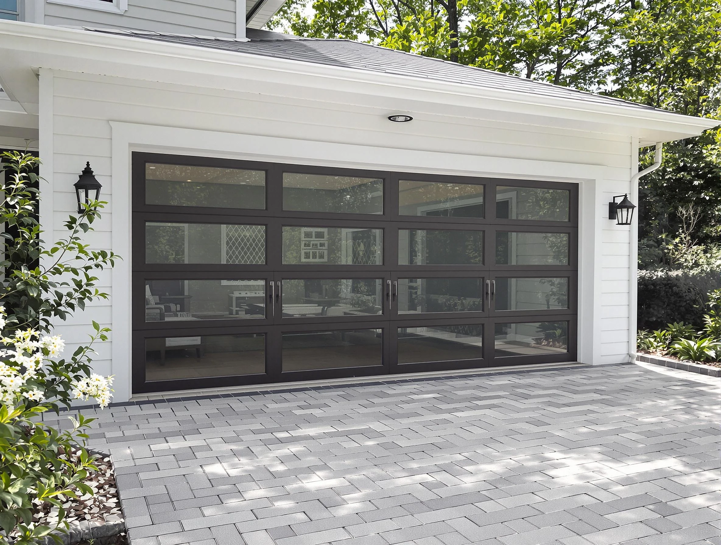Brookhaven Garage Door Repair design specialist presenting custom garage door options to Brookhaven homeowner