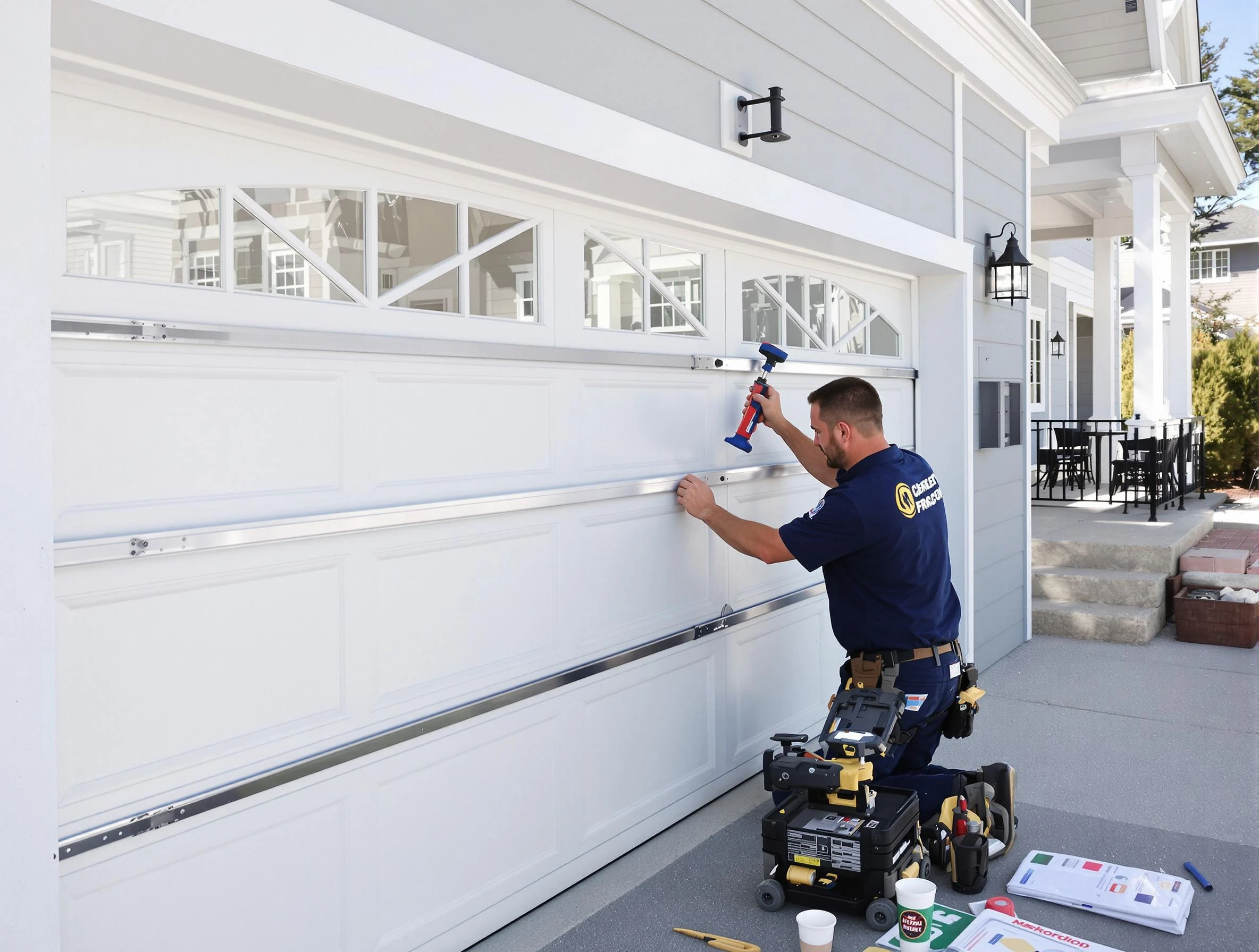 Professional garage door installation by Brookhaven Garage Door Repair in Brookhaven