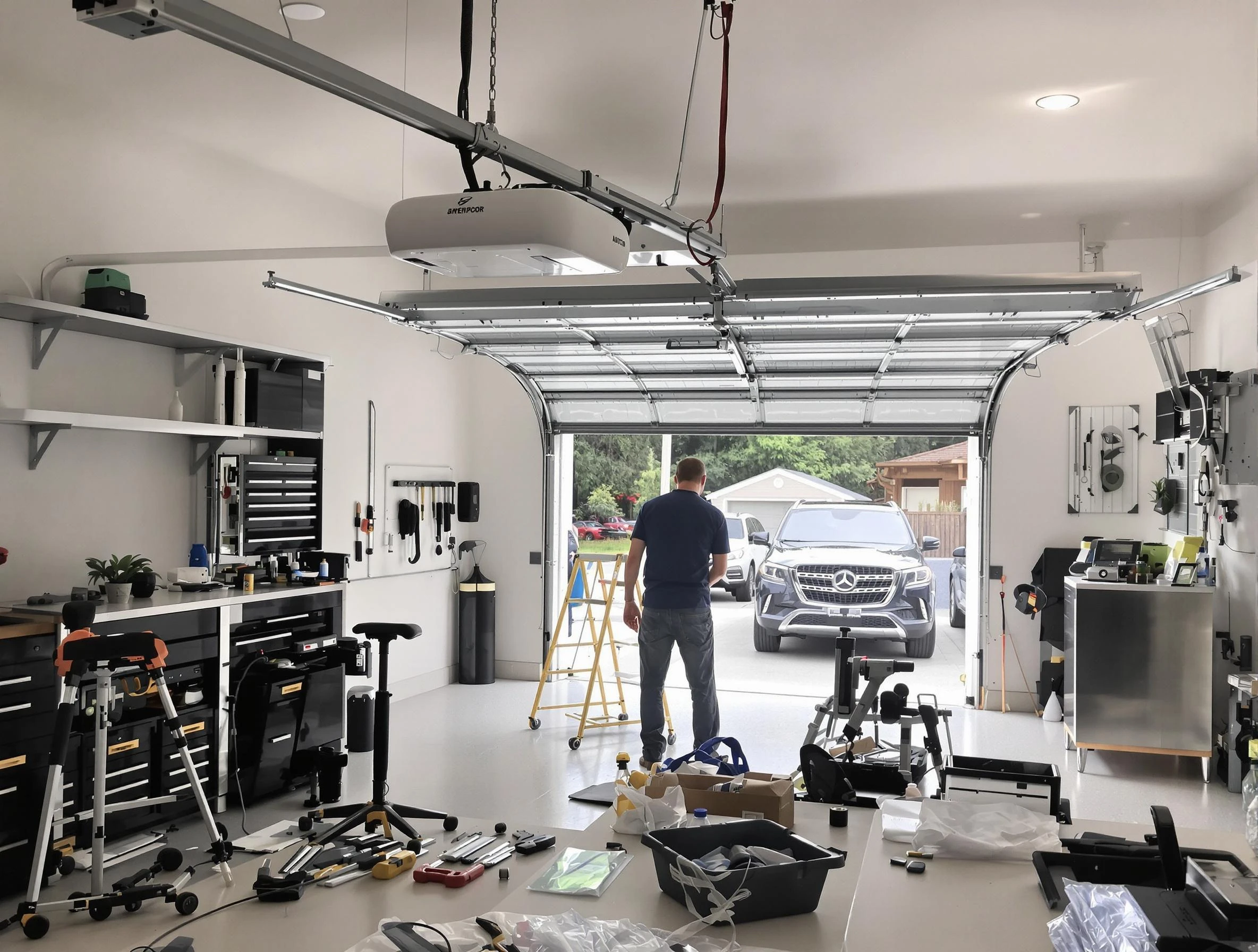 Garage door opener installation by Brookhaven Garage Door Repair in Brookhaven